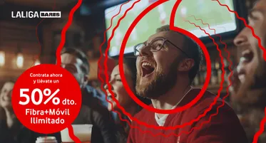 Oferta Mi Negocio Vodafone: 50% dto. en fibra y móvil para bares con fútbol